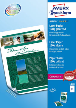 Avery-Zweckform Superior Laser Paper 1198 Laserprintpapier DIN A4 120 g/m² 200 vellen Wit