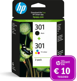 HP 301 - Inktcartridge - Origineel - Kleur & Zwart + Instant Ink tegoed