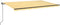vidaXL - Luifel - handmatig - uittrekbaar - 500x300 - cm - geel - en - wit