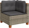 vidaXL - Tuinhoekbank - met - kussens - poly - rattan - grijs