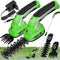 tectake® 2-in-1 Accu Heggenschaar - Buxusschaar en Grasschaar - Ergonomische Telescoopsteel met Wielen - 7.2V Accu