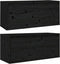 vidaXL - Wandkasten - 2 - st - 80x30x35 - cm - massief - grenenhout - zwart