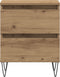 vidaXL - Nachtkastje - Artisan - Eiken - 40x35x50 - cm - Engineered - Hout