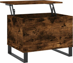 vidaXL - Salontafel - 60x44,5x45 - cm - bewerkt - hout - gerookt - eikenkleurig