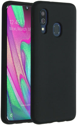 Accezz Samsung Galaxy A40 - Liquid Silicone Backcover - Schokabsorberend - Zwart