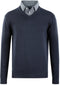 Milanoro Herenpullover - Overhemdkraag - Lichtgrijs - XL