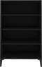 vidaXL - Dressoir - 57x35x90 - cm - bewerkt - hout - zwart