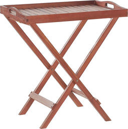 Beliani TOSCANA - Tuintafel - Donkere houtkleur - Acaciahout