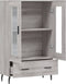 vidaXL - Hoge - kast - 69,5x31x115 - cm - bewerkt - hout - grijs - sonoma - eikenkleurig
