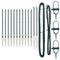 vidaXL - Funderingspalen - met - Pik - - - 13 - stuks - Ø32 - mm, - 120 - cm, - Gegalvaniseerd - Staal