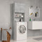 vidaXL - Wasmachinekast - 64x25,5x190 - cm - hoogglans - wit