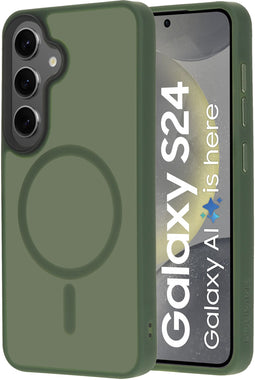 Mobiparts Galaxy S24 - Hardcover - MagSafe Compatible met Corner Protection - Groen