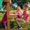 Backyard Discovery Belmont Speeltoestel - Speeltoren met Schommels, Glijbaan, Zandbak en Picknicktafel - Speelhuis met verdieping van hout voor de tuin / buiten
