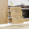 vidaXL - Keuken - onderkast - Porto - bewerkt - hout - artisanaal - eikenkleur
