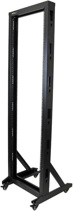 Startech.com 42U - Open Server Rack Frame - Zwenkwielen - Zwart