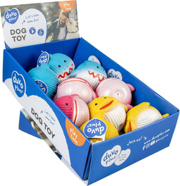 Latex bolvormige haaien 11x10x10cm - display gemengde kleuren