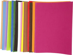 EVA foam vellen, A4 21x30 cm, dikte 2 mm, 30 div vellen