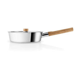 Eva Solo - Nordic Kitchen Stainless Steel Sauteerpan Ø 24 cm - Zilver - Roestvast Staal - Hout