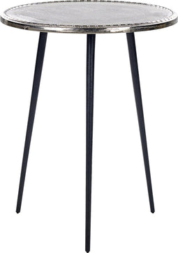 TELFER - Bijzettafel - Zilver - Aluminium