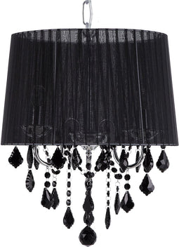 EVANS - Kroonluchter - Zwart - Polyamide
