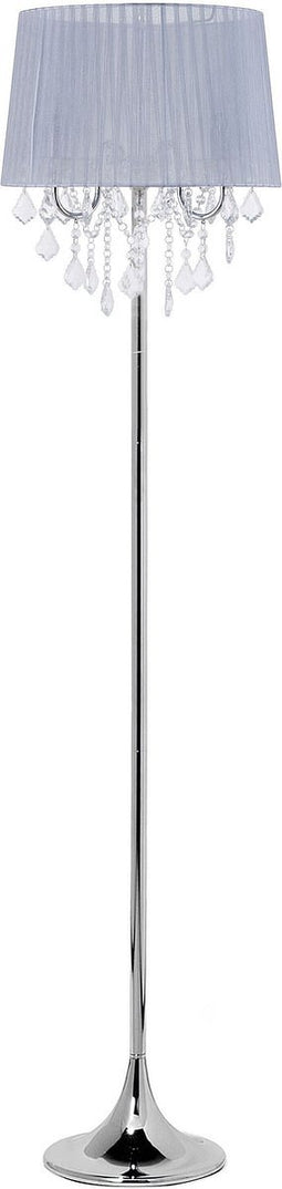 EVANS - Staande lamp - Zilver - Metaal