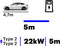 EVbee - Elektrische auto laadkabel - 5 meter kabel - Type 2 naar Type 2 - 22kW - EV - Plug-in hybrid - PHEV