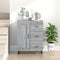 vidaXL - Dressoir - 69,5x34x90 - cm - bewerkt - hout - grijs - sonoma - eikenkleurig