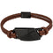 Police heren Armband Matobo leer, metaal One Size Bruin 32012830