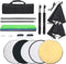 vidaXL - Fotostudioset - met - verlichtingsset, - achtergrond - en - reflector