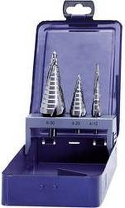 Eventus by Exact 17334 HSS Getrapteboorset 3-delig 4 - 12 mm, 4 - 20 mm, 6 - 30 mm Cilinderschacht 1 set(s)