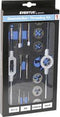 Eventus by Exact 70607 Schroefdraadsnijderset 16-delig HSS Metrisch M3, M4, M5, M6, M8, M10, M12
