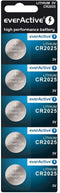 EverActive CR2025 3V Lithium Knoopcel Batterij 2025 DL2025 - 5 stuks