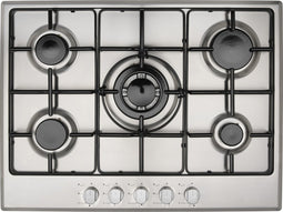 Everglades EVBI851 Inbouw Gaskookplaat - 5 Pits - RVS - 60cm Nis - Wokbrander - 5 Jaar Garantie