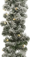 Everlands besneeuwde guirlande slinger met 50 LEDs - 270x12 cm