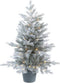 Everlands Grandis LED Kunstkerstboom in pot Frosted - 120 cm