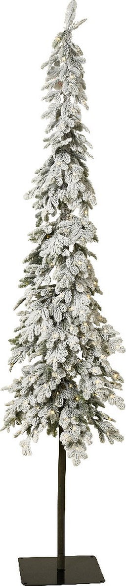 Everlands kunstkerstboom Alpine fir snowy prelit - 240cm - 250 lampjes warm wit