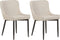 EVERLY - Eetkamerstoel set van 2 - Beige - Polyester