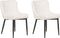 EVERLY - Eetkamerstoel set van 2 - Gebroken wit - Polyester