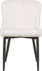 EVERLY - Eetkamerstoel set van 2 - Gebroken wit - Polyester
