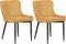 EVERLY - Eetkamerstoel set van 2 - Geel - Polyester