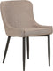 EVERLY - Eetkamerstoel set van 2 - Taupe - Polyester