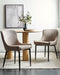 EVERLY - Eetkamerstoel set van 2 - Taupe - Polyester