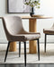 EVERLY - Eetkamerstoel set van 2 - Taupe - Polyester