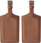 EverNeeds Bagagelabel - Kofferlabel voor Koffers - Kofferlabels - Bagagelabels- PU Leer - Bruin - 2 Stuks