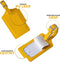 EverNeeds Bagagelabel - Kofferlabel voor Koffers - Kofferlabels - Bagagelabels - PU Leer - Geel - 2 Stuks