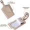 EverNeeds Bagagelabel - Kofferlabel voor Koffers - Kofferlabels - Bagagelabels - PU Leer - Creme - 2 Stuks