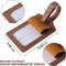 EverNeeds Bagagelabel - Kofferlabel voor Koffers - Kofferlabels - Bagagelabels- PU Leer - Bruin - 2 Stuks