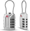 EverNeeds Kofferslot - TSA Slot - 4 Cijferig Hangslot - Cijferslot - Zilver - 2 Stuks