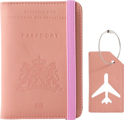 EverNeeds Paspoorthoesje - Paspoorthouder - Paspoorthoezen - PU Leer - Roze