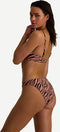 Beachlife Rose Zebra - Bikinibroekje v-detail - Regular fit - Dierenprint zwart